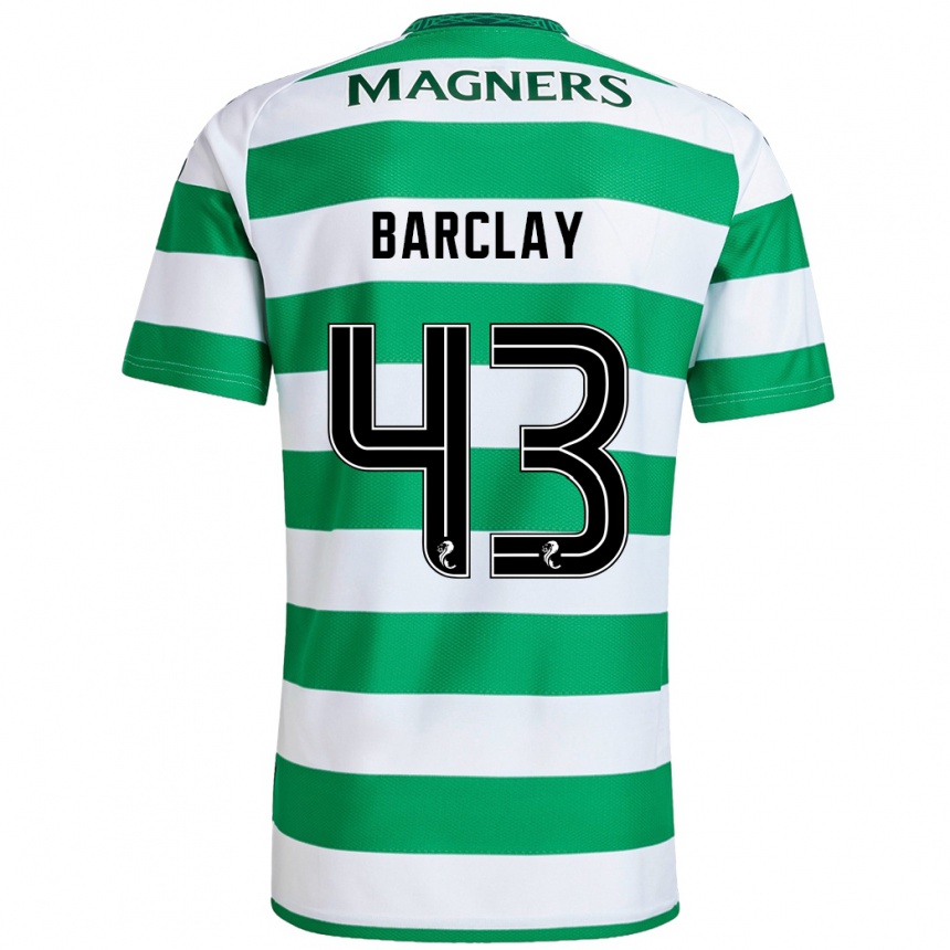 Niño Fútbol Camiseta Lucy Barclay #43 Verde Blanco 1ª Equipación 2024/25