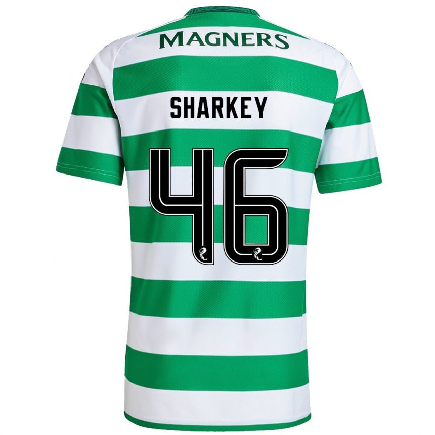 Niño Fútbol Camiseta Amy Sharkey #46 Verde Blanco 1ª Equipación 2024/25