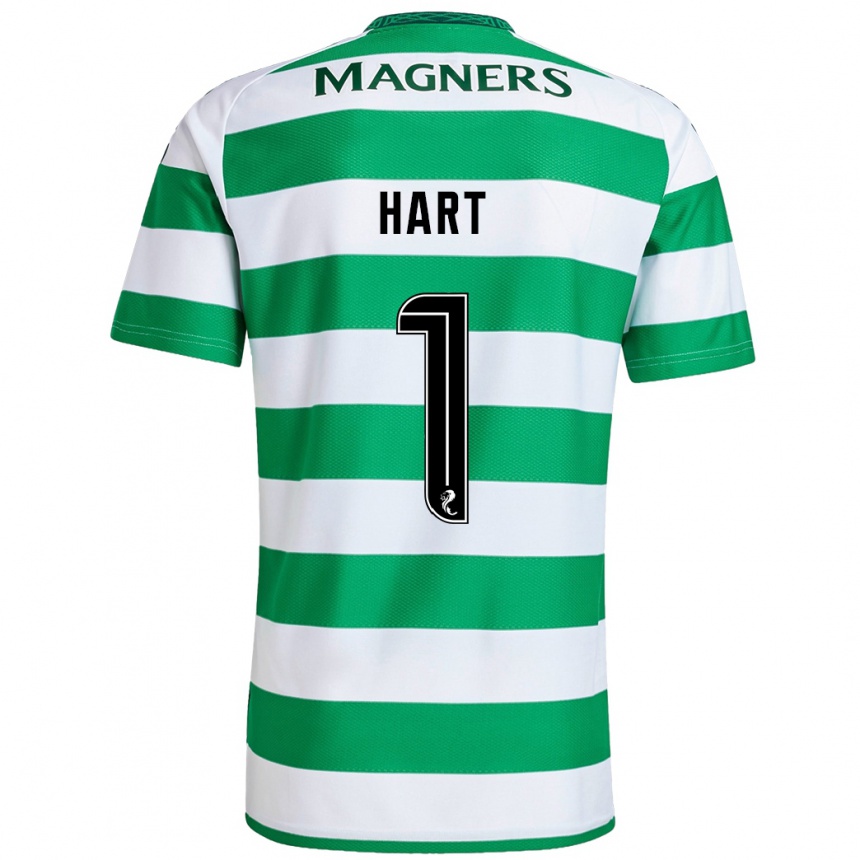 Niño Fútbol Camiseta Joe Hart #1 Verde Blanco 1ª Equipación 2024/25