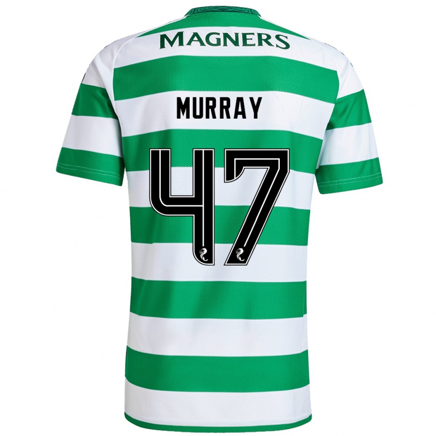 Niño Fútbol Camiseta Dane Murray #47 Verde Blanco 1ª Equipación 2024/25