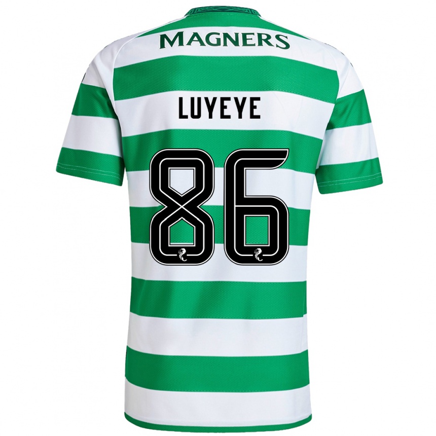 Niño Fútbol Camiseta Benny-Jackson Luyeye #86 Verde Blanco 1ª Equipación 2024/25