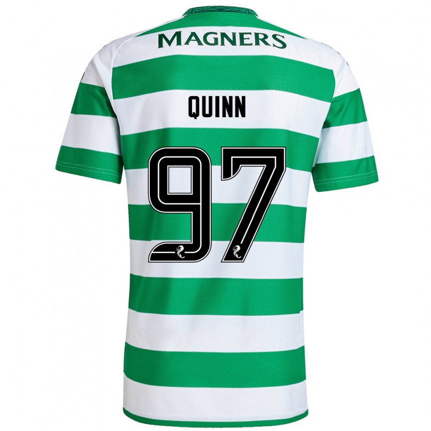 Niño Fútbol Camiseta Ben Quinn #97 Verde Blanco 1ª Equipación 2024/25