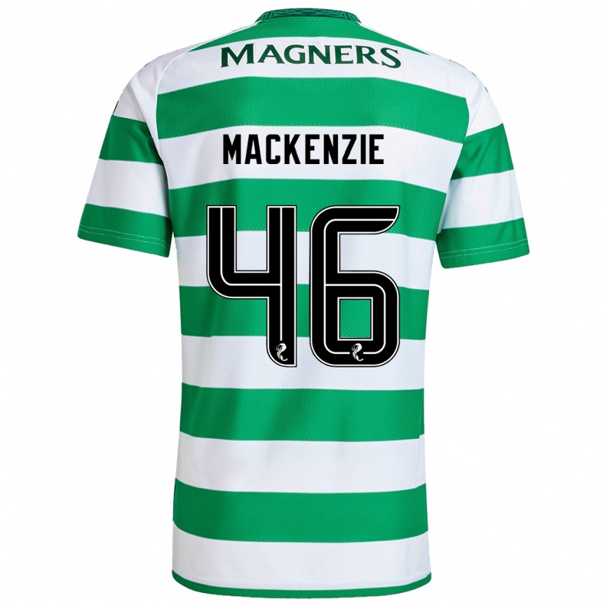 Niño Fútbol Camiseta Magnus Mackenzie #46 Verde Blanco 1ª Equipación 2024/25