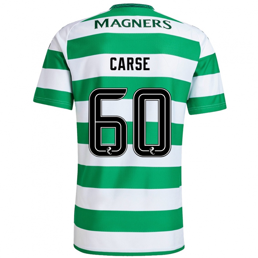 Niño Fútbol Camiseta Mackenzie Carse #60 Verde Blanco 1ª Equipación 2024/25