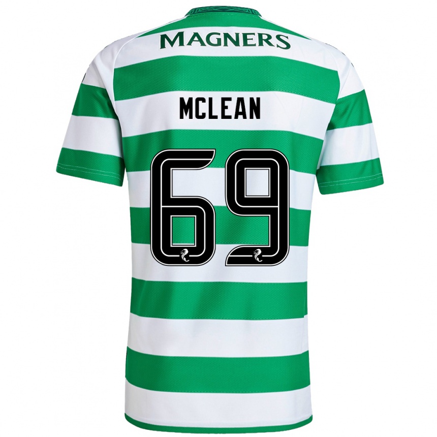 Niño Fútbol Camiseta Kai Mclean #69 Verde Blanco 1ª Equipación 2024/25