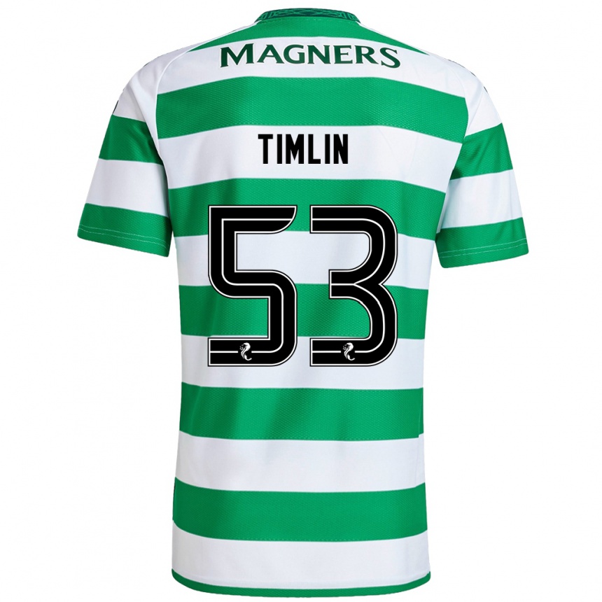 Niño Fútbol Camiseta Sophie Timlin #53 Verde Blanco 1ª Equipación 2024/25