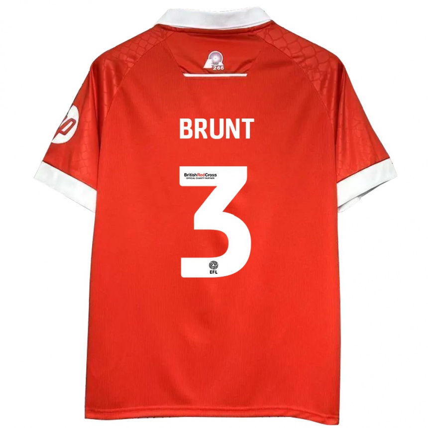 Niño Fútbol Camiseta Lewis Brunt #3 Rojo Blanco 1ª Equipación 2024/25