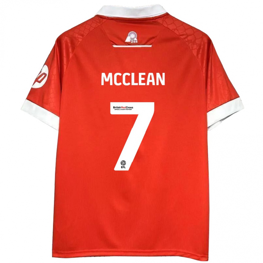 Niño Fútbol Camiseta James Mcclean #7 Rojo Blanco 1ª Equipación 2024/25