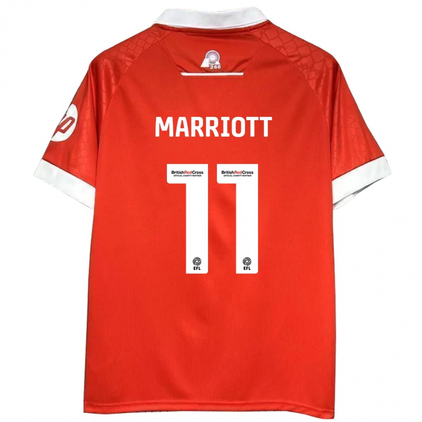 Niño Fútbol Camiseta Jack Marriott #11 Rojo Blanco 1ª Equipación 2024/25