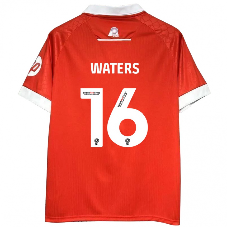 Niño Fútbol Camiseta Billy Waters #16 Rojo Blanco 1ª Equipación 2024/25