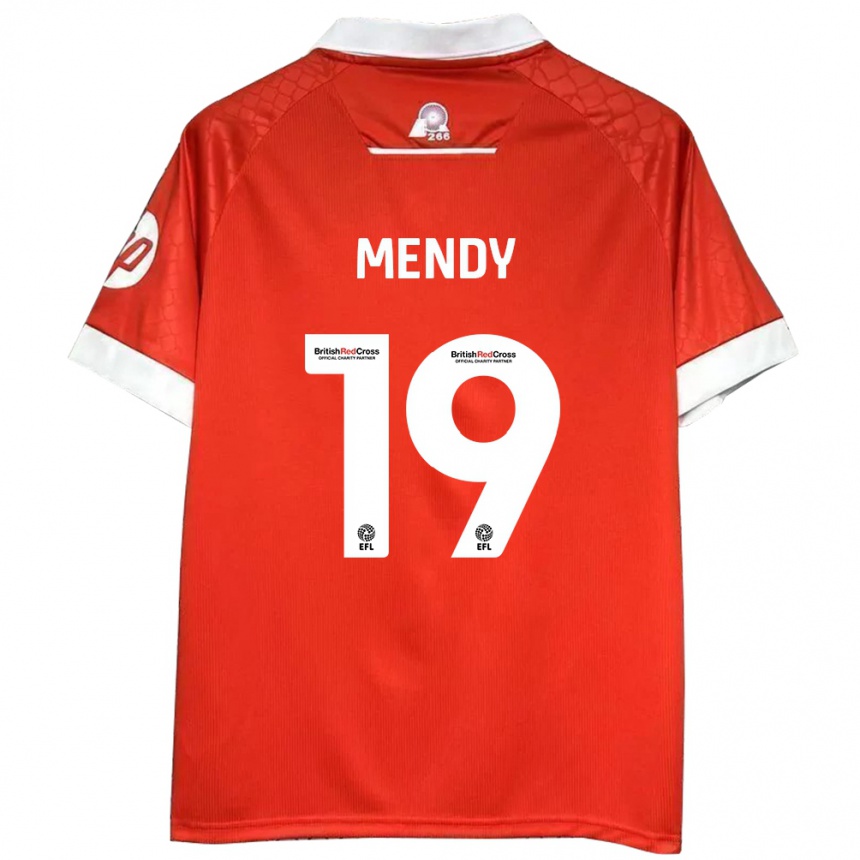 Niño Fútbol Camiseta Jacob Mendy #19 Rojo Blanco 1ª Equipación 2024/25