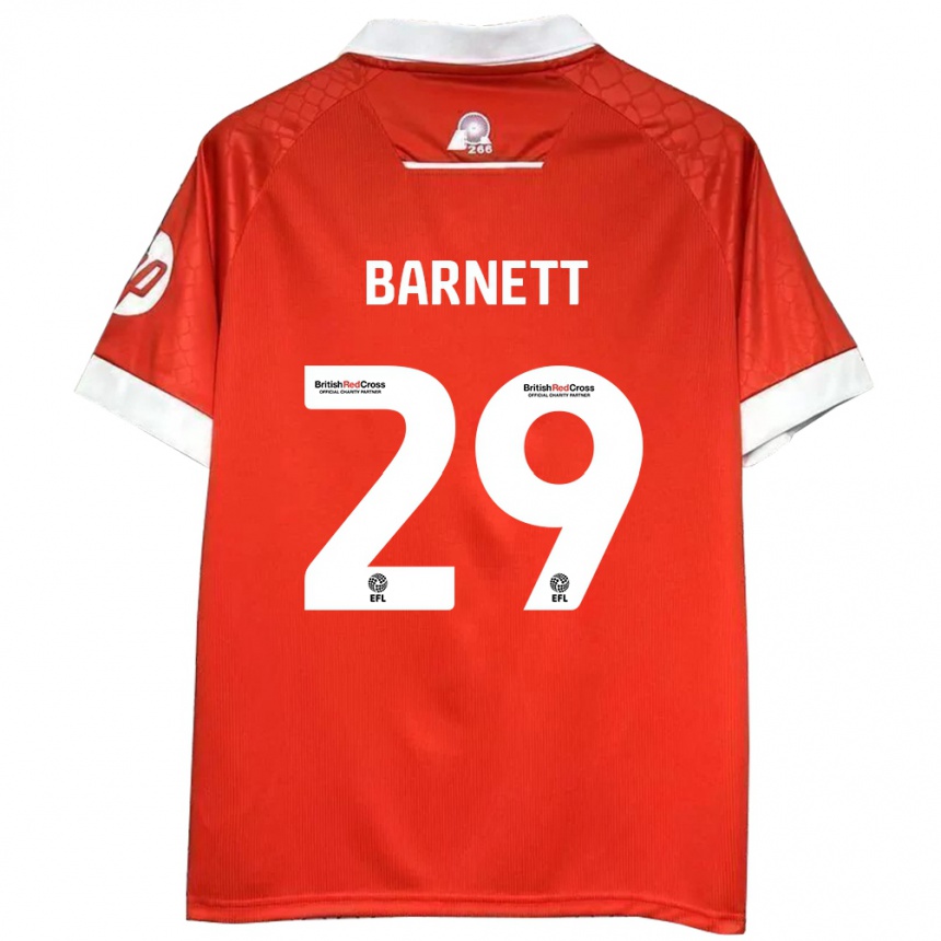 Niño Fútbol Camiseta Ryan Barnett #29 Rojo Blanco 1ª Equipación 2024/25