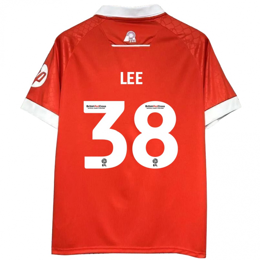 Niño Fútbol Camiseta Elliot Lee #38 Rojo Blanco 1ª Equipación 2024/25