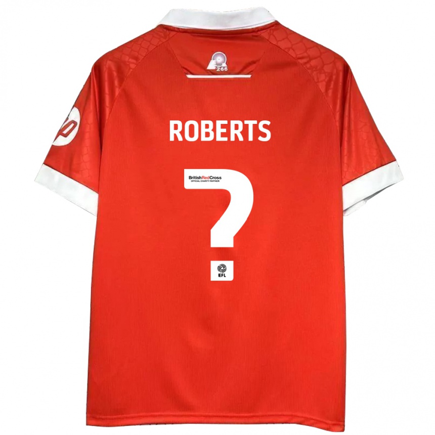 Niño Fútbol Camiseta Hari Roberts #0 Rojo Blanco 1ª Equipación 2024/25