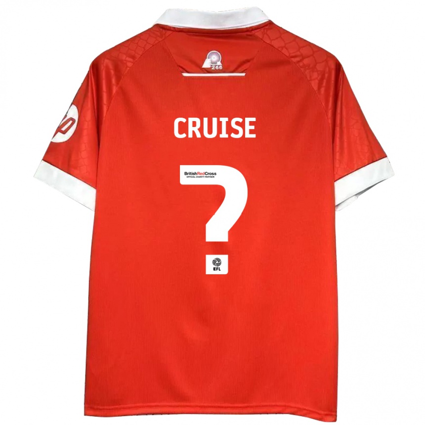 Niño Fútbol Camiseta George Cruise #0 Rojo Blanco 1ª Equipación 2024/25