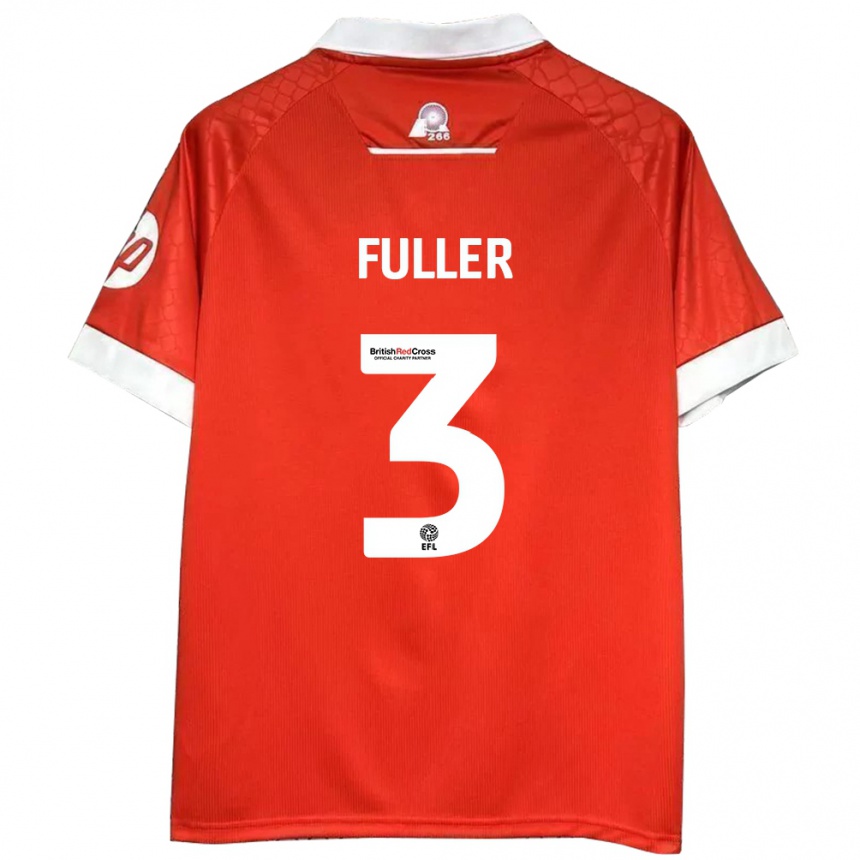 Niño Fútbol Camiseta Olivia Fuller #3 Rojo Blanco 1ª Equipación 2024/25