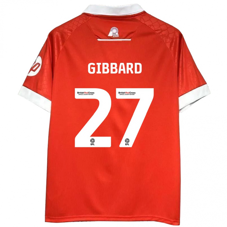 Niño Fútbol Camiseta Mari Gibbard #27 Rojo Blanco 1ª Equipación 2024/25