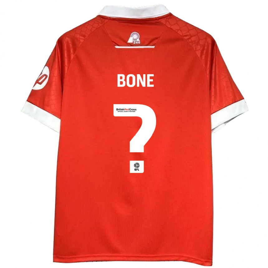 Niño Fútbol Camiseta Kai Bone #0 Rojo Blanco 1ª Equipación 2024/25