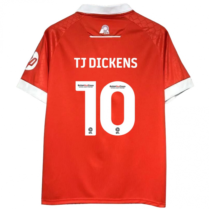 Niño Fútbol Camiseta Tonicha Tj Dickens #10 Rojo Blanco 1ª Equipación 2024/25