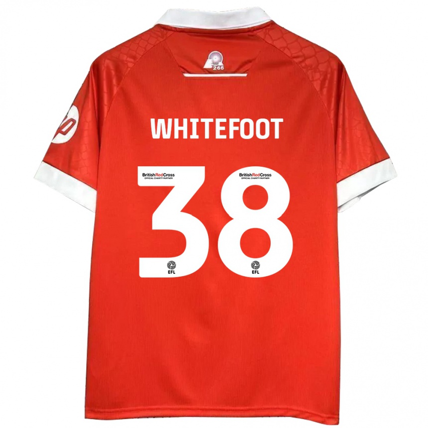 Niño Fútbol Camiseta Lily Whitefoot #38 Rojo Blanco 1ª Equipación 2024/25