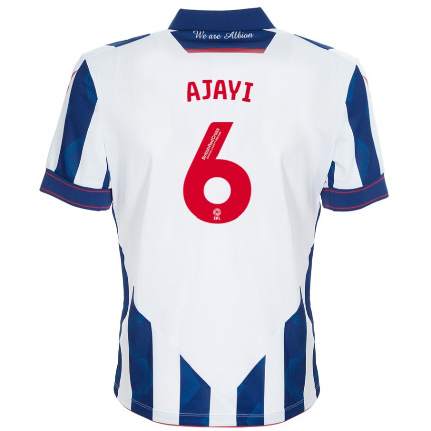 Niño Fútbol Camiseta Semi Ajayi #6 Blanco Azul Oscuro 1ª Equipación 2024/25