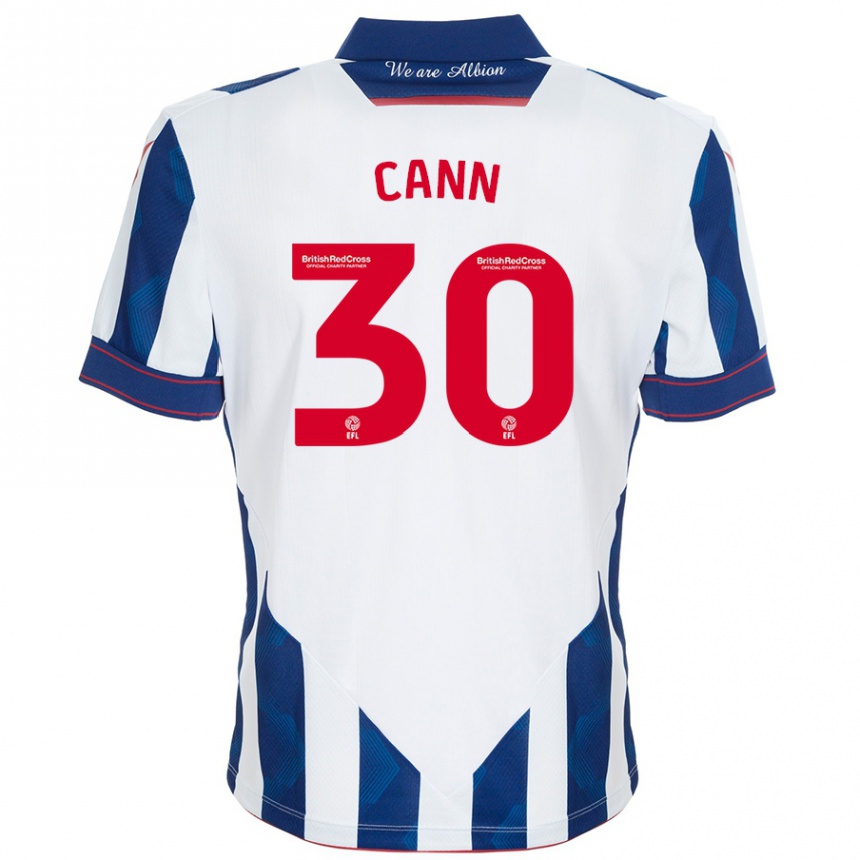 Niño Fútbol Camiseta Ted Cann #30 Blanco Azul Oscuro 1ª Equipación 2024/25