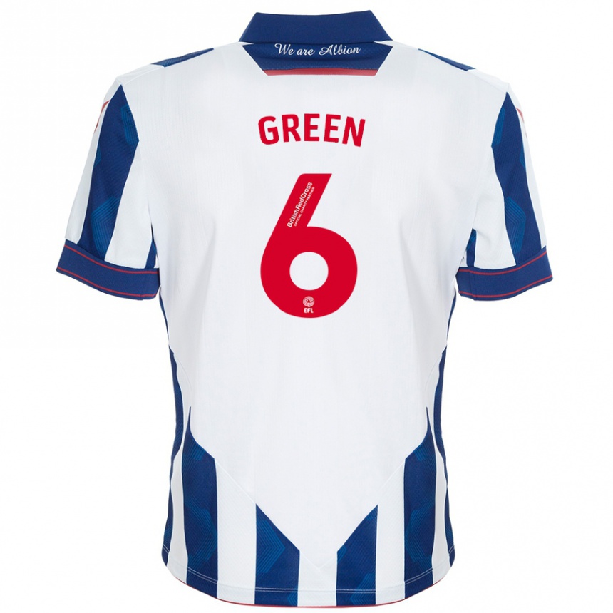 Niño Fútbol Camiseta Isabel Green #6 Blanco Azul Oscuro 1ª Equipación 2024/25