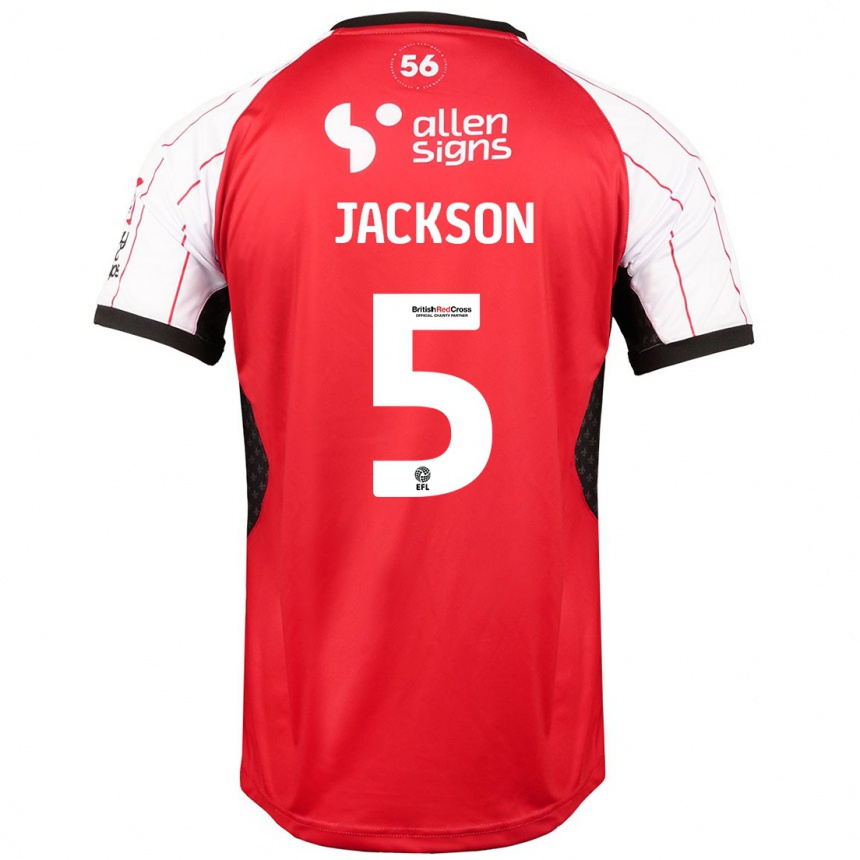 Niño Fútbol Camiseta Adam Jackson #5 Blanco 1ª Equipación 2024/25