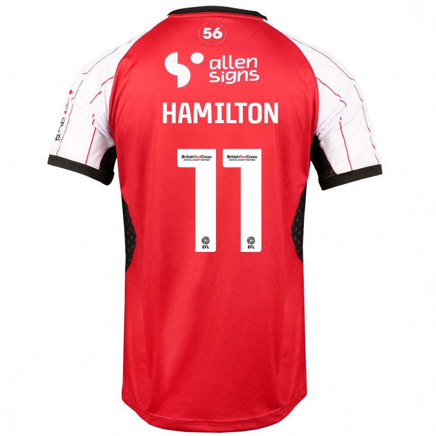 Niño Fútbol Camiseta Ethan Hamilton #11 Blanco 1ª Equipación 2024/25