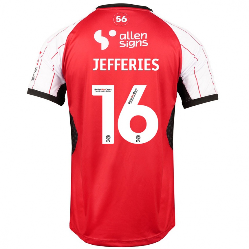 Niño Fútbol Camiseta Dom Jefferies #16 Blanco 1ª Equipación 2024/25