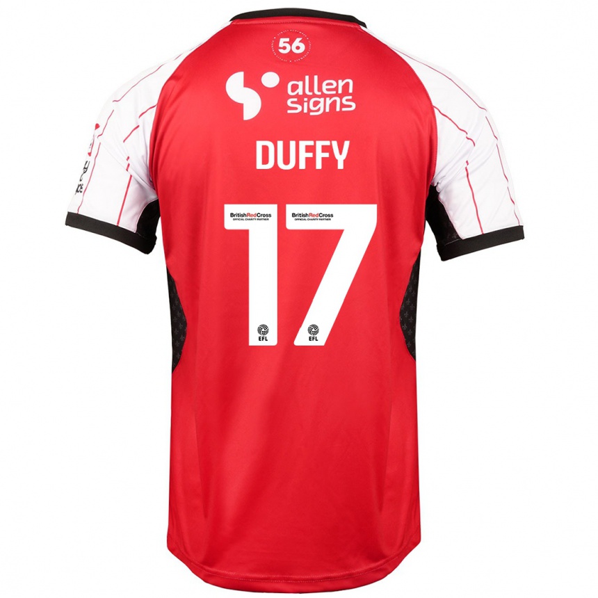 Niño Fútbol Camiseta Dylan Duffy #17 Blanco 1ª Equipación 2024/25