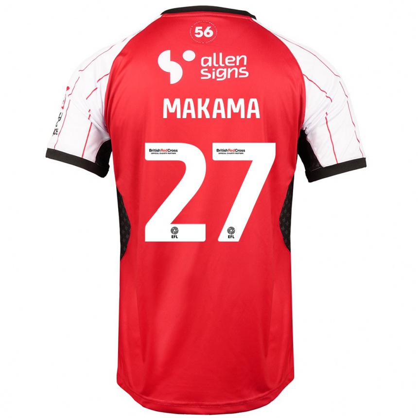 Niño Fútbol Camiseta Jovon Makama #27 Blanco 1ª Equipación 2024/25