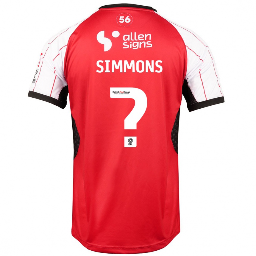 Niño Fútbol Camiseta Noah Simmons #0 Blanco 1ª Equipación 2024/25