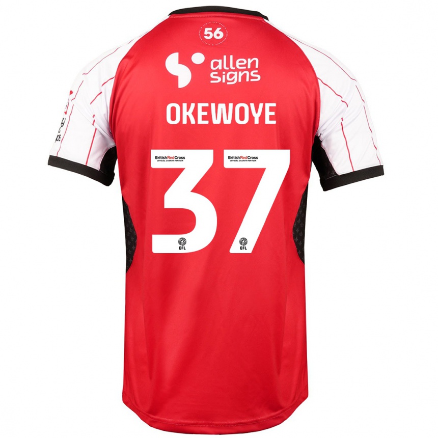 Niño Fútbol Camiseta Gbolahan Okewoye #37 Blanco 1ª Equipación 2024/25