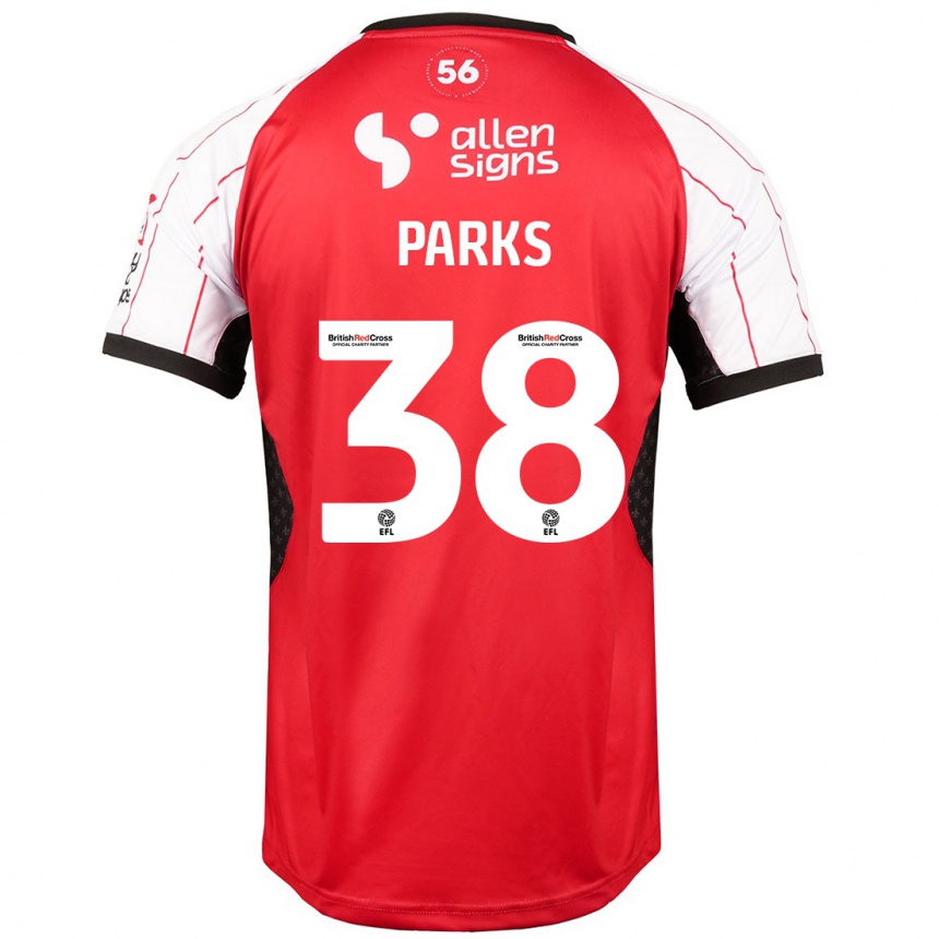 Niño Fútbol Camiseta Charlie Parks #38 Blanco 1ª Equipación 2024/25