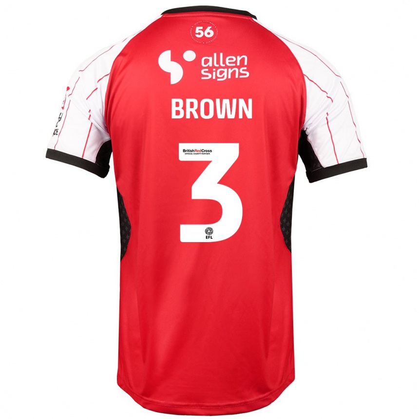 Niño Fútbol Camiseta Jaden Brown #3 Blanco 1ª Equipación 2024/25