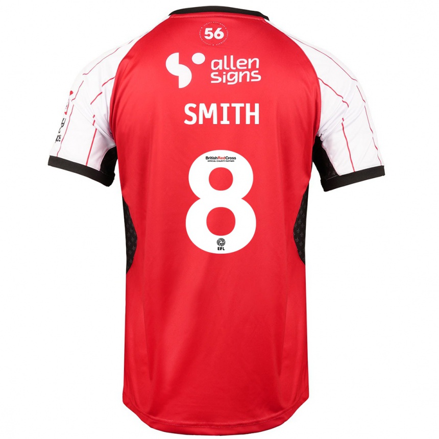 Niño Fútbol Camiseta Alistair Smith #8 Blanco 1ª Equipación 2024/25