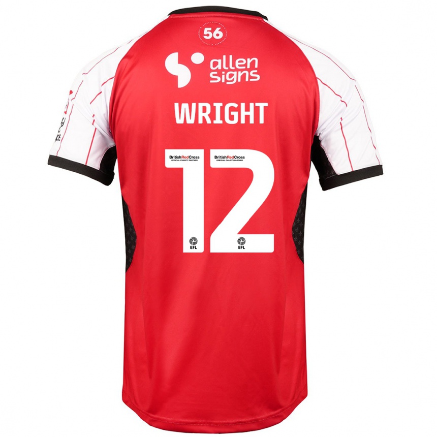 Niño Fútbol Camiseta Jordan Wright #12 Blanco 1ª Equipación 2024/25