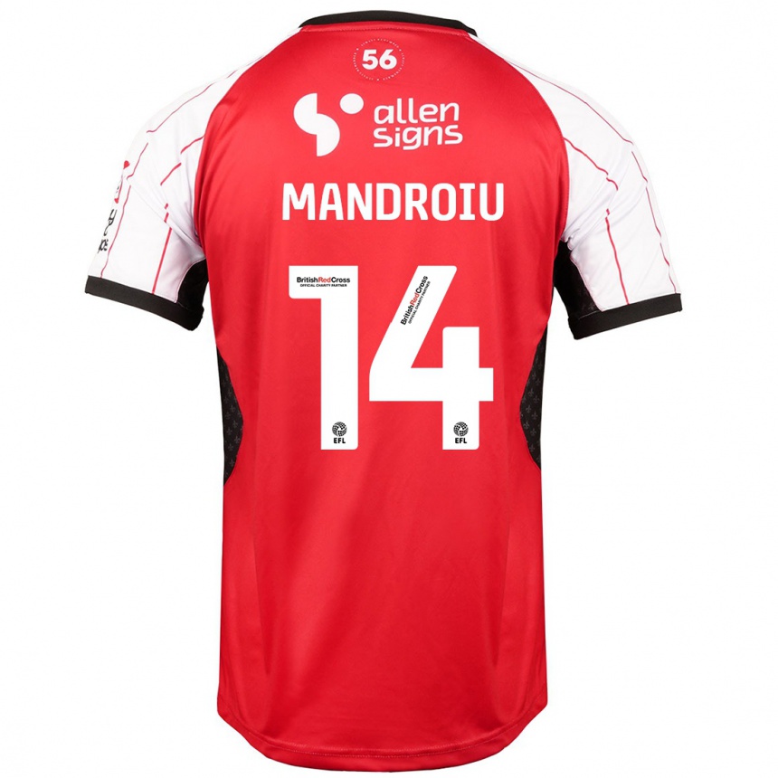 Niño Fútbol Camiseta Daniel Mandroiu #14 Blanco 1ª Equipación 2024/25