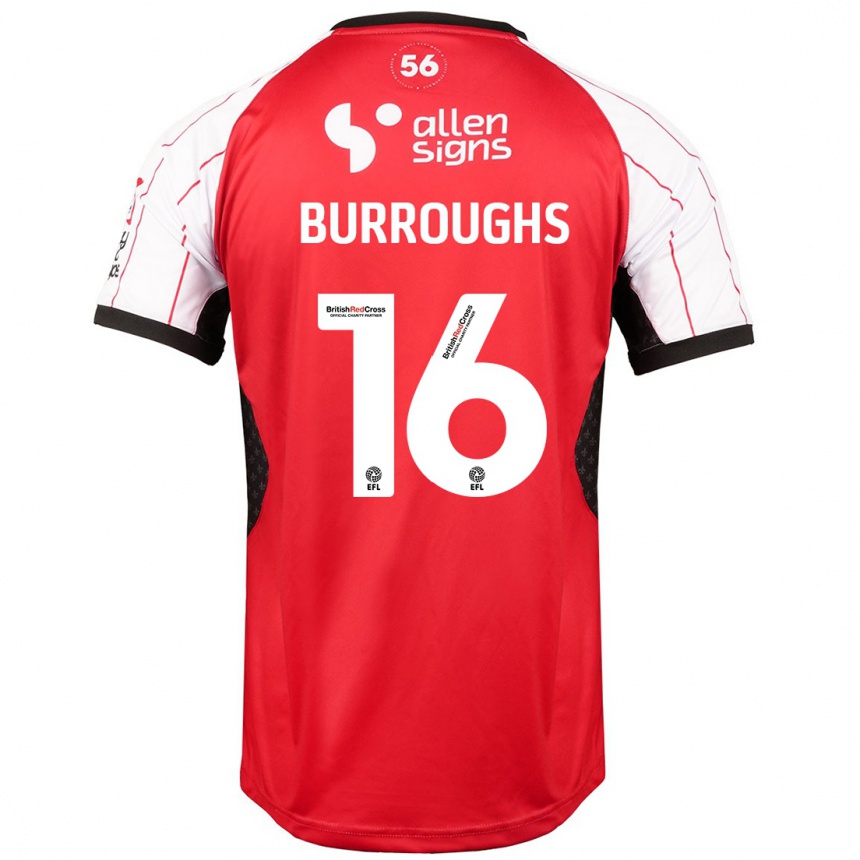 Niño Fútbol Camiseta Jack Burroughs #16 Blanco 1ª Equipación 2024/25