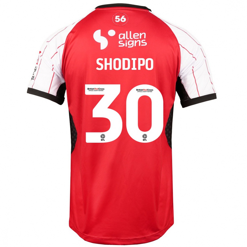 Niño Fútbol Camiseta Olamide Shodipo #30 Blanco 1ª Equipación 2024/25