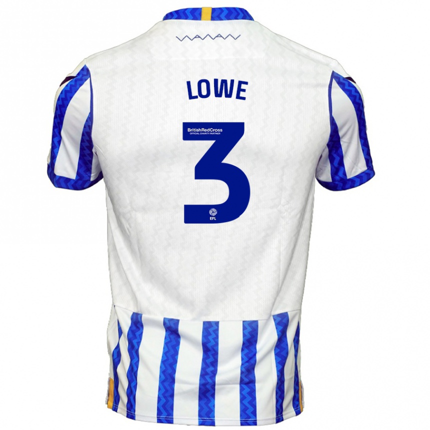 Niño Fútbol Camiseta Max Lowe #3 Azul Blanco 1ª Equipación 2024/25