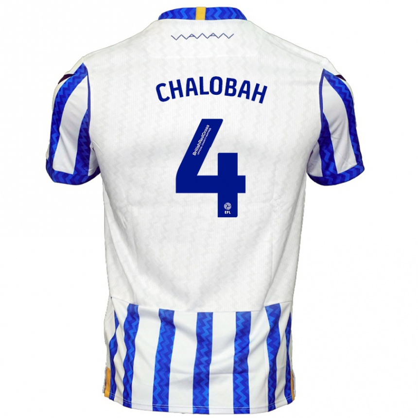 Niño Fútbol Camiseta Nathaniel Chalobah #4 Azul Blanco 1ª Equipación 2024/25