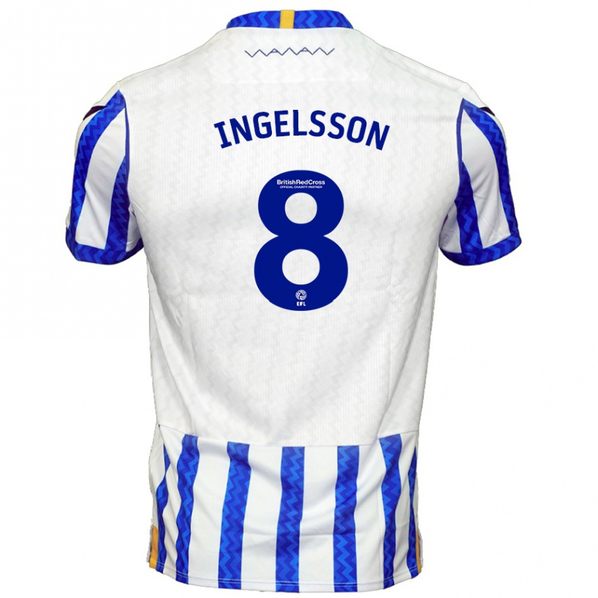 Niño Fútbol Camiseta Svante Ingelsson #8 Azul Blanco 1ª Equipación 2024/25