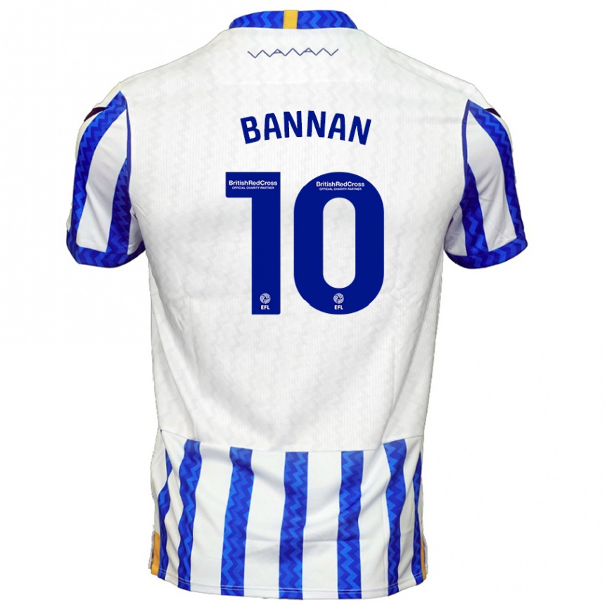 Niño Fútbol Camiseta Barry Bannan #10 Azul Blanco 1ª Equipación 2024/25