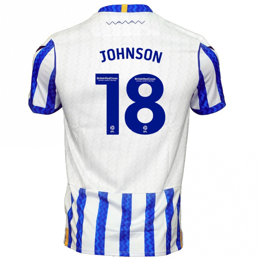 Niño Fútbol Camiseta Marvin Johnson #18 Azul Blanco 1ª Equipación 2024/25