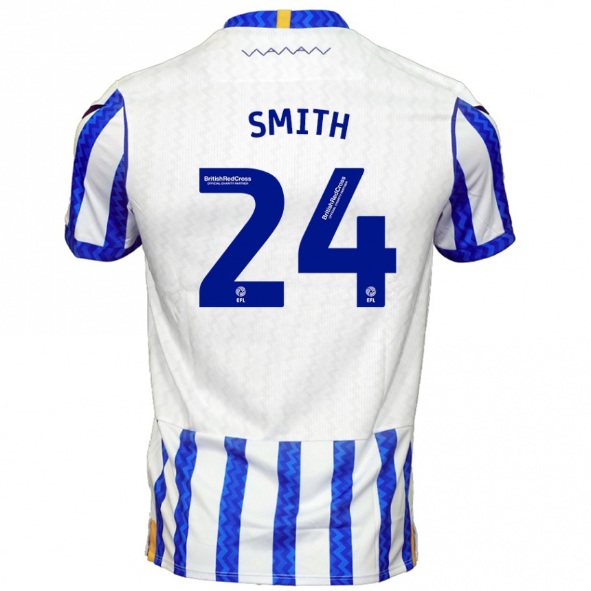 Niño Fútbol Camiseta Michael Smith #24 Azul Blanco 1ª Equipación 2024/25