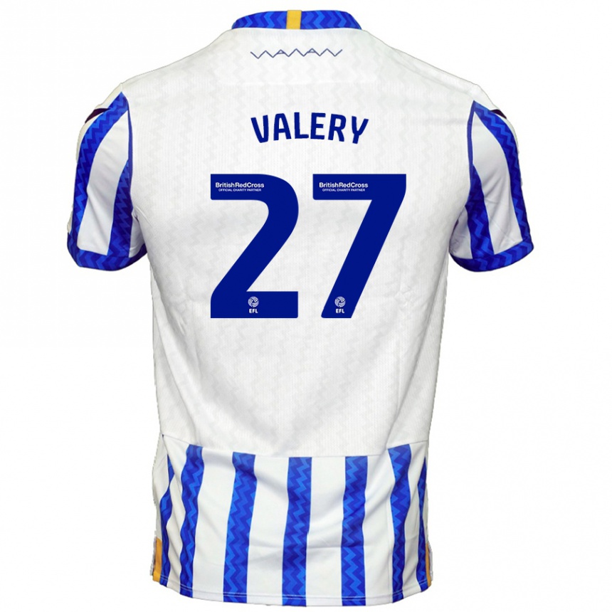 Niño Fútbol Camiseta Yan Valery #27 Azul Blanco 1ª Equipación 2024/25