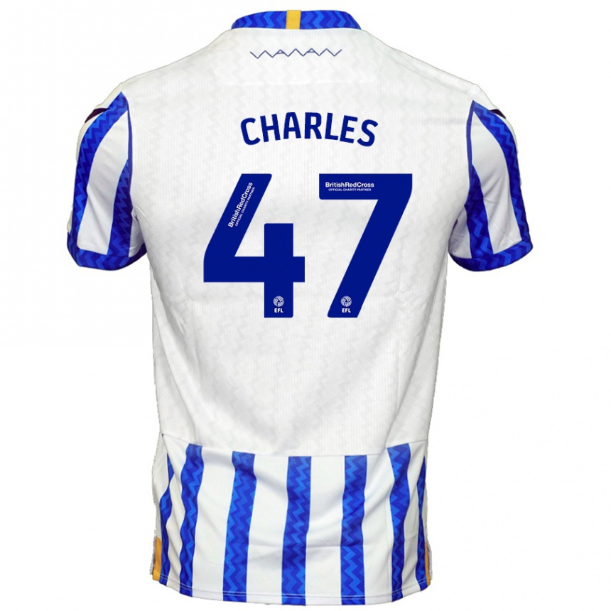 Niño Fútbol Camiseta Pierce Charles #47 Azul Blanco 1ª Equipación 2024/25