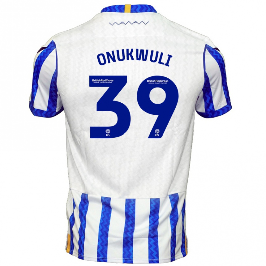 Niño Fútbol Camiseta Favour Onukwuli #39 Azul Blanco 1ª Equipación 2024/25